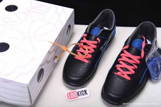 Official Maikesneakers Jordan 2 Low Blue Off-White Retro SP Black DJ4375-004 0802